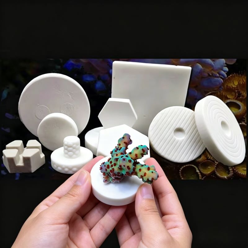 Coral Frag Plug - Base carrée en céramique SPS pour