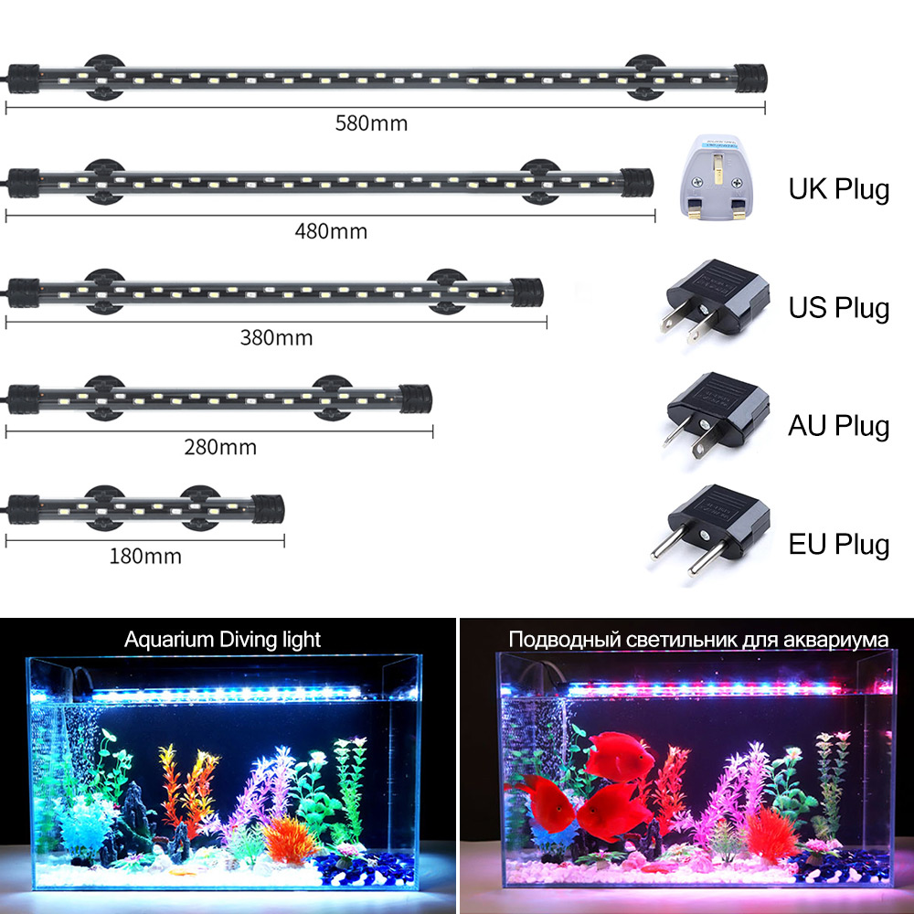 Marine Aquarium Lamp - 90-260V lumière d'aquarium LED étanche Aquarium