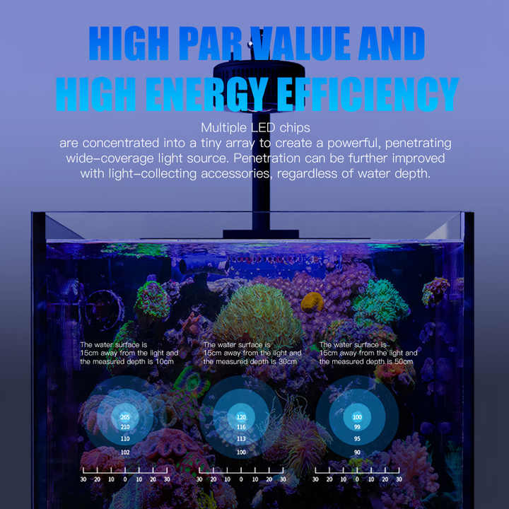 100W spectre complet WiFi APP  - Marine Aquarium App avis et prix